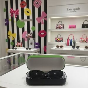 Kate Spade Heart-Shaped Black Sunglasses NIB